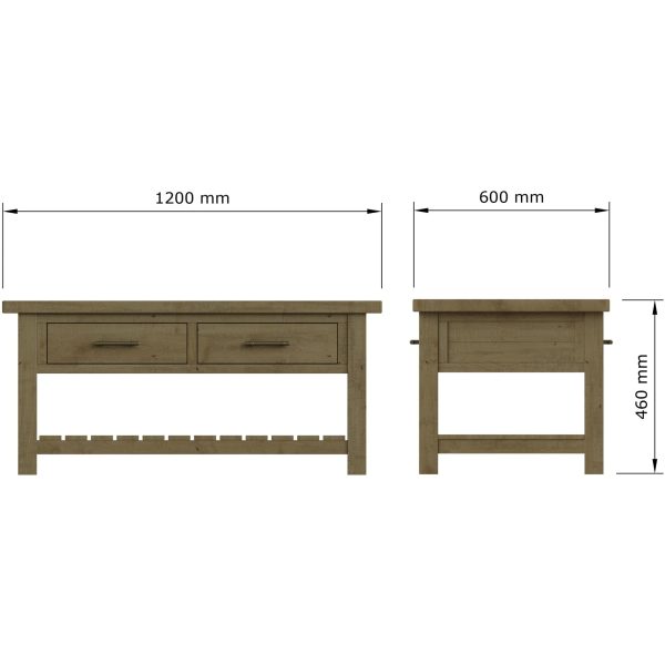Saltash Coffee Table With Drawers And Undersh - Image 7
