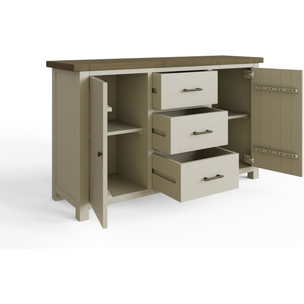 PURBECK TRUFFLE LARGE SIDEBOARD 2 DOOR 3 DRAW - Image 8