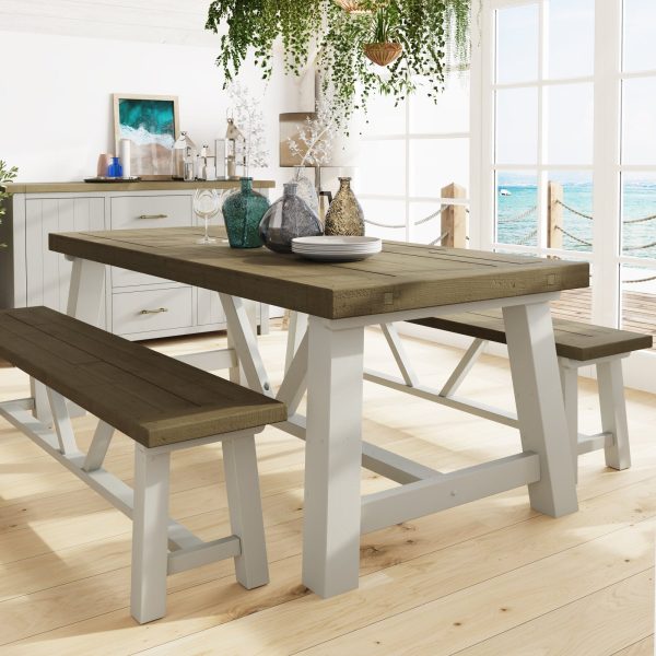 Purbeck Truffle 2.0M Fixed Top Dining Table - Image 2