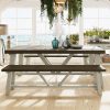 Purbeck Truffle 2.0M Fixed Top Dining Table - Image 3