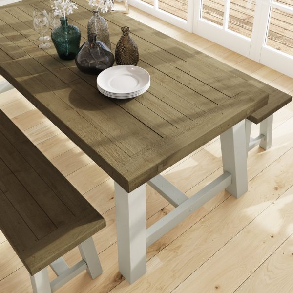 Purbeck Truffle 2.0M Fixed Top Dining Table - Image 4