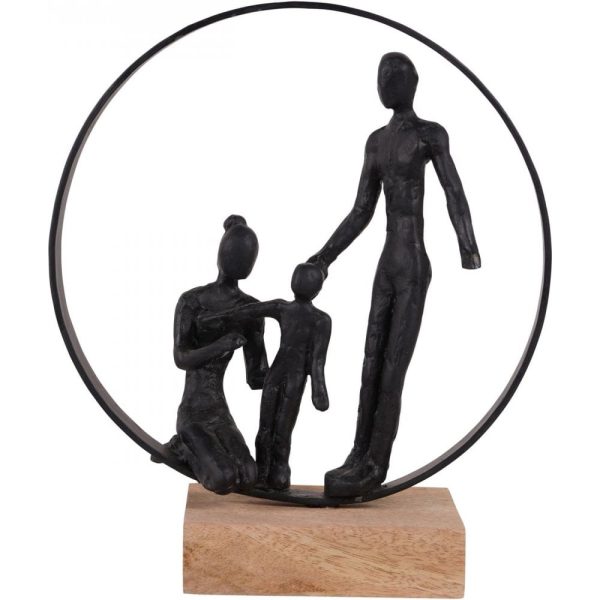 libra interiors Family Bond Sculpture on Wooden Stand