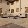 Maze Ibiza Large Corner Sofa Set With Square Coffee Table - Oatmeal