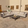 Maze Ibiza Large Corner Sofa Set With Square Coffee Table - Oatmeal - Image 2