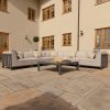 Maze Ibiza Large Corner Sofa Set With Square Coffee Table - Oatmeal - Image 3