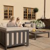 Maze Ibiza Large Corner Sofa Set With Square Coffee Table - Oatmeal - Image 8