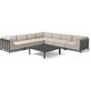 Maze Ibiza Large Corner Sofa Set With Square Coffee Table - Oatmeal - Image 10