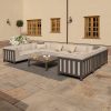 Maze Ibiza U Shape Sofa Set With Square Coffee Table - Oatmeal - Image 4