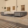 Maze Ibiza U Shape Sofa Set With Square Coffee Table - Oatmeal - Image 5