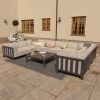 Maze Ibiza U Shape Sofa Set With Square Coffee Table - Oatmeal - Image 6