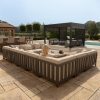 Maze Ibiza U Shape Sofa Set With Square Coffee Table - Oatmeal - Image 7
