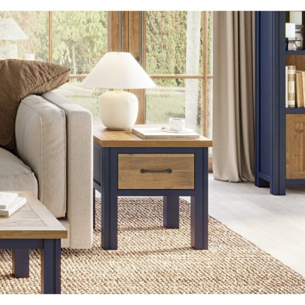 Baumhaus Splash of Blue - Lamp Table With drawer