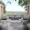 Maze Ethos 3 Seat Sofa Set / Flanelle - Image 4