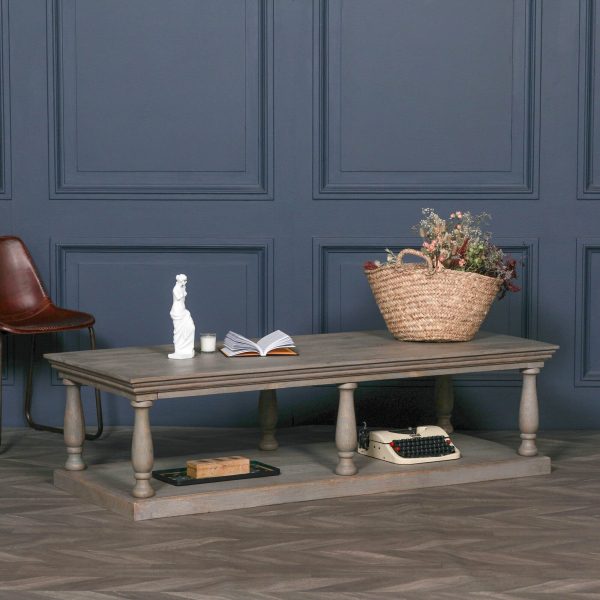 Rustic Column Coffee Table - Image 5