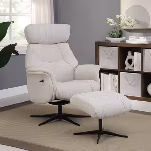 Global Furniture Alliance Murcia Swivel Recliner and Footstool - Available in 7 Colours