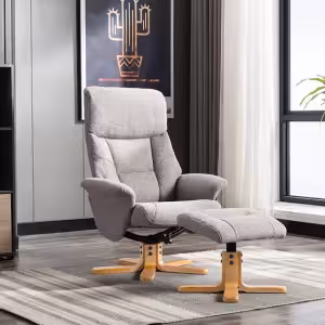 Global Furniture Alliance Marseille Swivel Recliner & Footstool - Available in 4 Colours