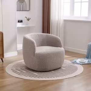 Global Furniture Alliance Alma Swivel Accent Chair - Almond Fabric
