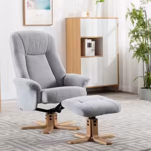 Global Furniture Alliance Hawaii Swivel Recliner & Footstool - Available in 7 Colours