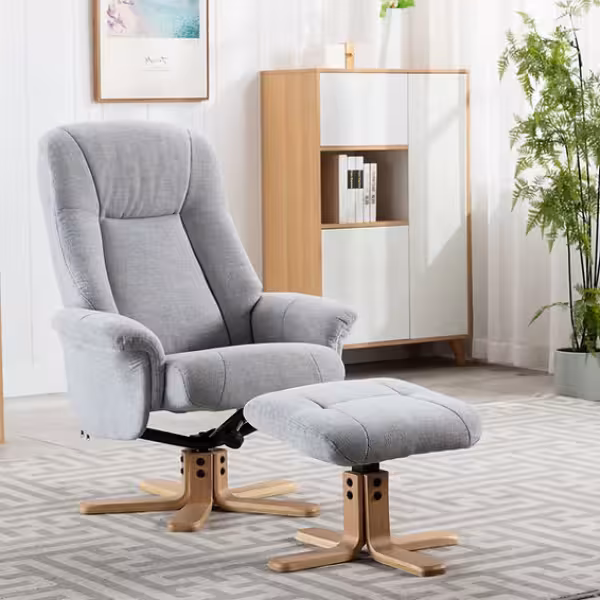 Global Furniture Alliance Hawaii Swivel Recliner & Footstool - Available in 7 Colours