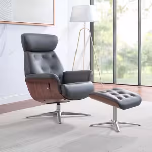 Global Furniture Alliance Nordic Swivel Recliner & Footstool - Available in 4 Colours