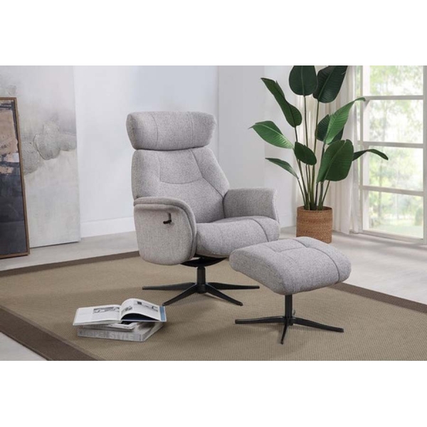 Global Furniture Alliance Murcia Swivel Recliner and Footstool - Available in 7 Colours - Image 9