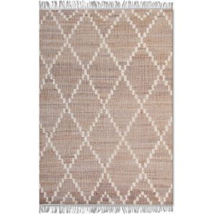 libra interiors  Laridel Punja Kelim Natural & Ivory 160x230cm Jute and Wool Rug
