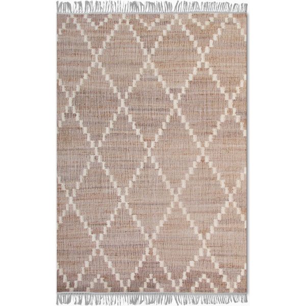 libra interiors  Laridel Punja Kelim Natural & Ivory 160x230cm Jute and Wool Rug