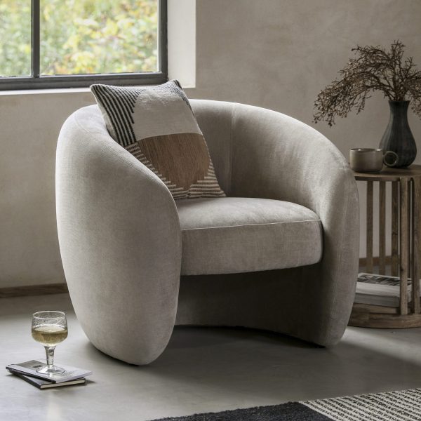 Gallery Interiors  CURVE  ARMCHAIR CREAM