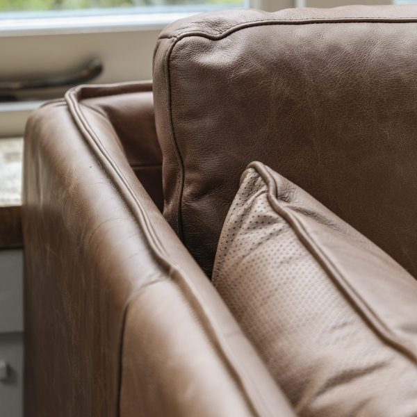 Gallery Interiors  Neals Sofa Brown Leather - Image 6
