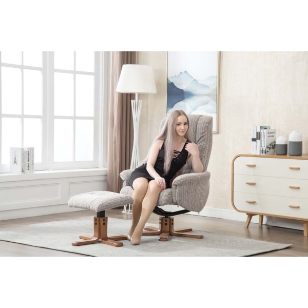 Global Furniture Alliance Florida Swivel Recliner & Footstool - Image 34