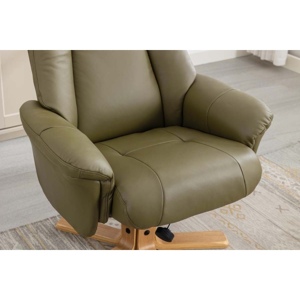 Global Furniture Alliance Hawaii Swivel Recliner & Footstool - Image 5