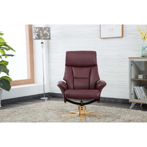Global Furniture Alliance Marseille Swivel Recliner & Footstool - Image 19
