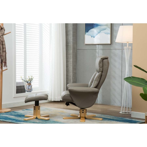 Global Furniture Alliance Marseille Swivel Recliner & Footstool - Image 28