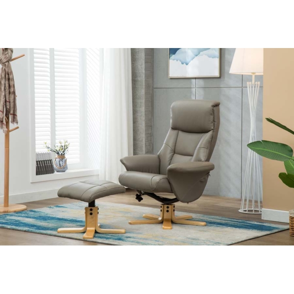 Global Furniture Alliance Marseille Swivel Recliner & Footstool - Image 29