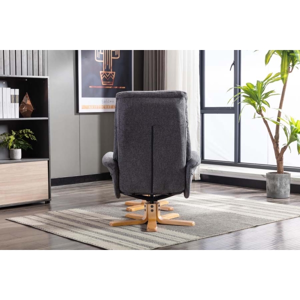 Global Furniture Alliance Marseille Swivel Recliner & Footstool - Image 43