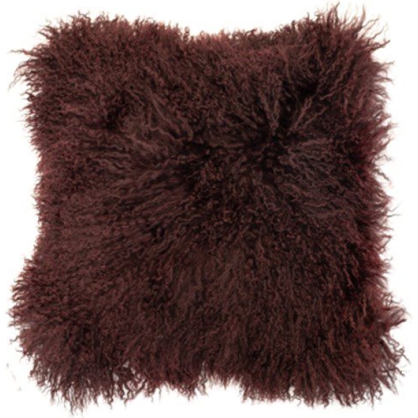 Malini Mongolian Aubergine Cushion