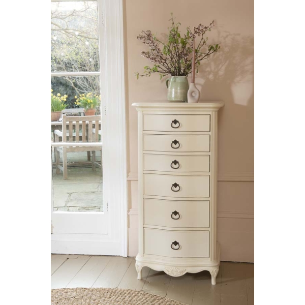 Willis & Gambier Ivory 6 Drawer Tallboy - Image 3