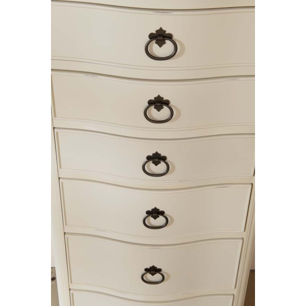 Willis & Gambier Ivory 6 Drawer Tallboy - Image 4