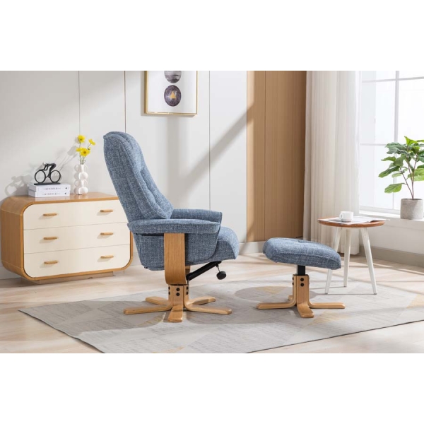 Global Furniture Alliance Sardinia Swivel Recliner and Footstool - Image 10