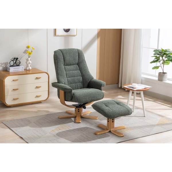 Global Furniture Alliance Sardinia Swivel Recliner and Footstool - Image 29