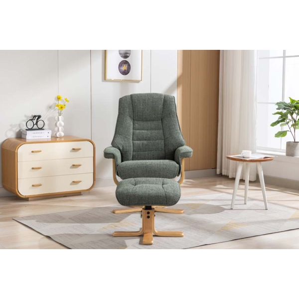 Global Furniture Alliance Sardinia Swivel Recliner and Footstool - Image 30