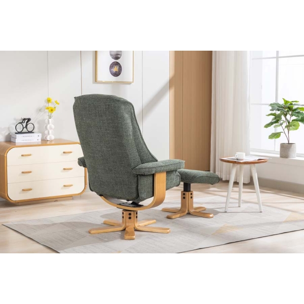 Global Furniture Alliance Sardinia Swivel Recliner and Footstool - Image 24