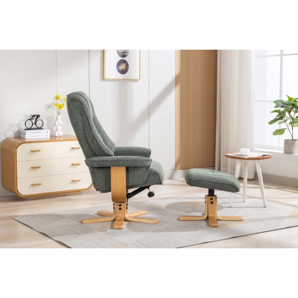 Global Furniture Alliance Sardinia Swivel Recliner and Footstool - Image 25