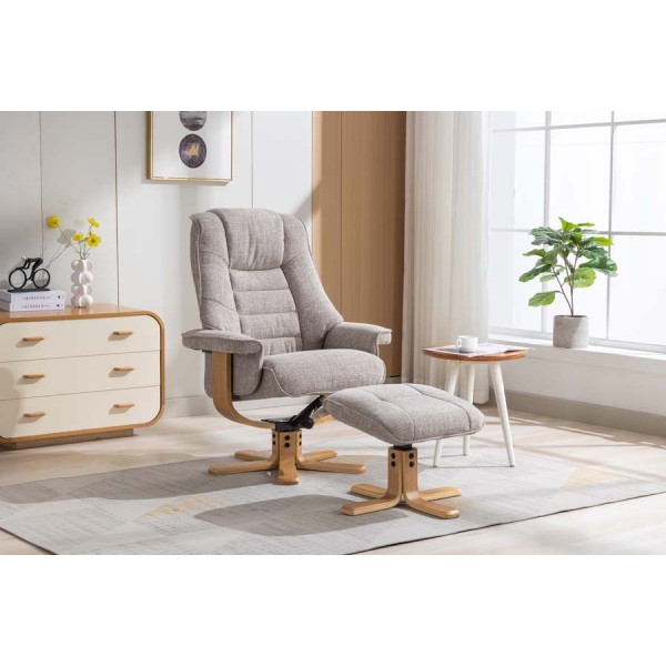 Global Furniture Alliance Sardinia Swivel Recliner and Footstool - Image 32