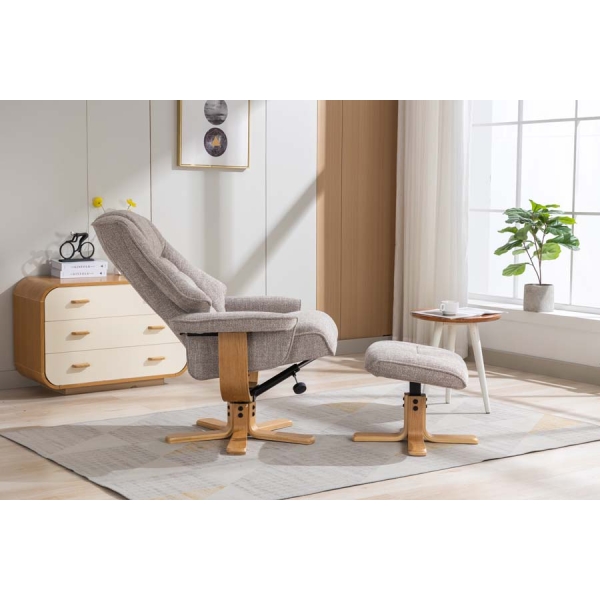 Global Furniture Alliance Sardinia Swivel Recliner and Footstool - Image 41