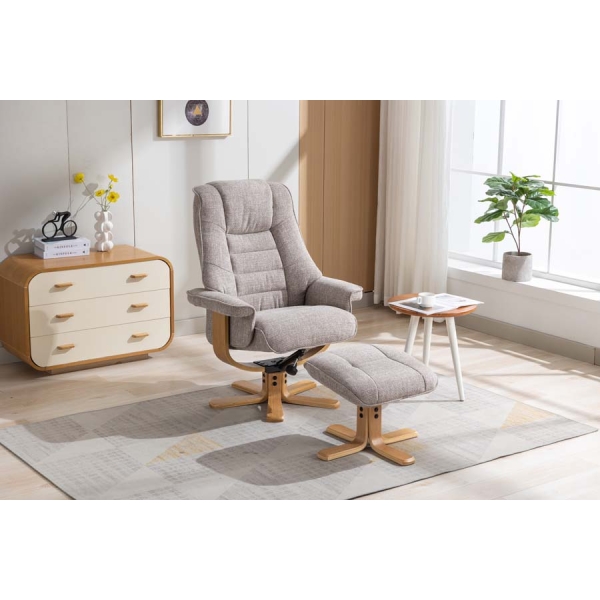 Global Furniture Alliance Sardinia Swivel Recliner and Footstool - Image 34