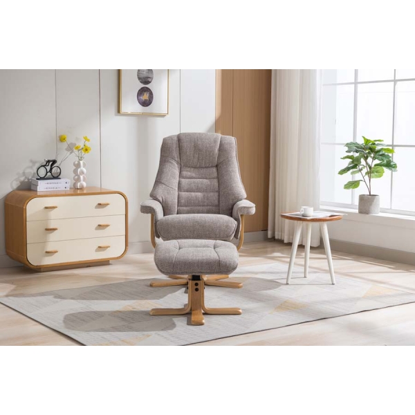 Global Furniture Alliance Sardinia Swivel Recliner and Footstool - Image 35