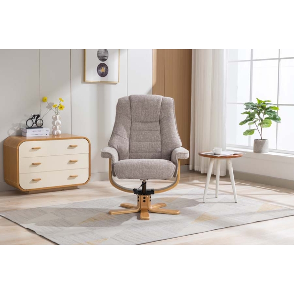 Global Furniture Alliance Sardinia Swivel Recliner and Footstool - Image 37
