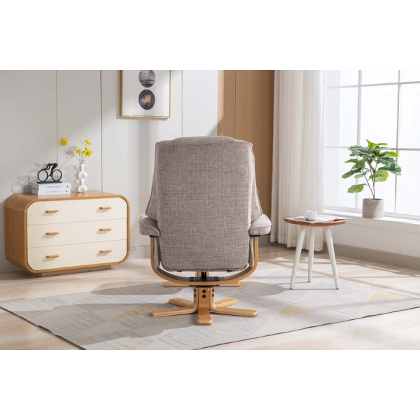 Global Furniture Alliance Sardinia Swivel Recliner and Footstool - Image 38