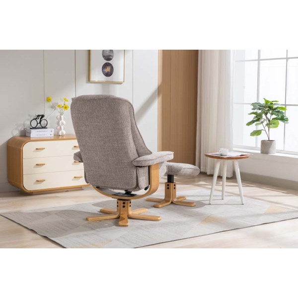 Global Furniture Alliance Sardinia Swivel Recliner and Footstool - Image 39